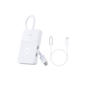 D-Link DUP-501 hub & concentrateur USB 3.2 Gen 1 (3.1 Gen 1) Type-C 5000 Mbit/s Blanc
