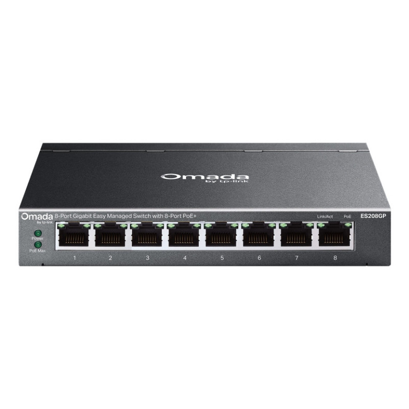 TP-Link Omada ES208GP commutateur réseau Géré L2 Gigabit Ethernet (10/100/1000) Connexion Ethernet, supportant l'alimentation