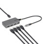 StarTech.com Hub USB-C 4 Ports, 5 Gbps, Alimenté par Bus, Hub USB-C vers 4 Ports USB-A avec Entrée d'Alimentation Auxiliaire