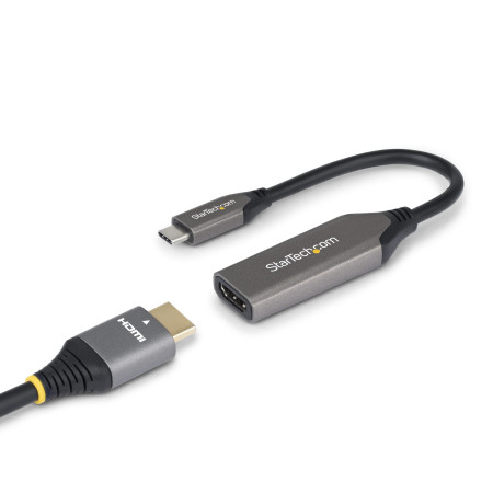 StarTech.com 112B-USBC-HDMI21 video cable adapter 7.87" (0.2 m) USB Type-C HDMI Type A (Standard) Gray