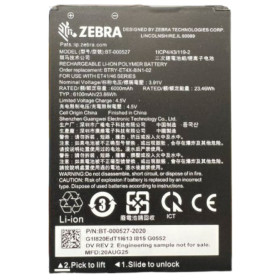 Zebra BTRY-ET401-08INC-01 tablet spare part/accessory Battery