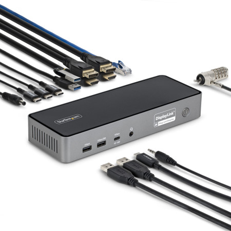 StarTech.com DK30C2DPEPRUE laptop dock/port replicator Wired USB 3.2 Gen 1 (3.1 Gen 1) Type-C Gray