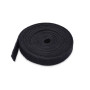 StarTech.com Rouleau de Bande Auto-Agrippante de 22,8m, Largeur 1,27cm, Noir, Attaches de Câbles Réutilisables, Bande de