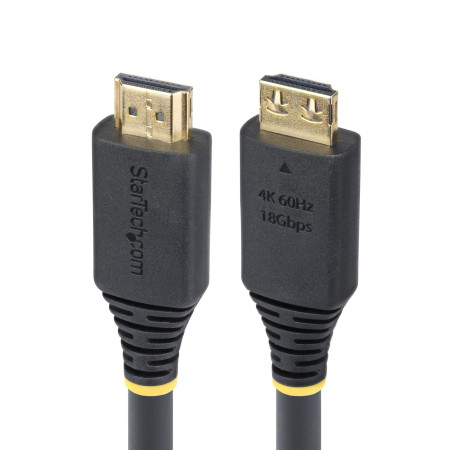 StarTech.com Câble HDMI Haute Vitesse de 7 m avec Connecteurs à Verrouillage, 4K 60 Hz/1440p 144 Hz, HDR10/HDCP 2.2/ARC, 18