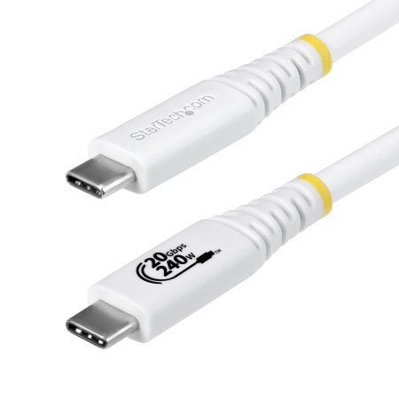 StarTech.com CC2M20GUSB4TPW USB cable USB4 Gen 2x2 78.7" (2 m) USB C 20 Gbit/s 240 W White