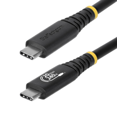 StarTech.com CC2M20GUSB4TP USB cable USB4 Gen 2x2 78.7" (2 m) USB C 20 Gbit/s 240 W Black