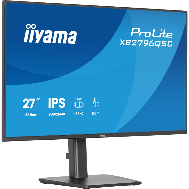 iiyama ProLite XB2796QSC-B1 computer monitor 27" 2560 x 1440 pixels Quad HD LED Black