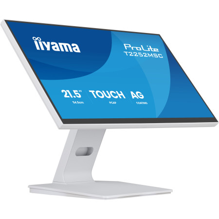 iiyama ProLite T2252MSC-W2AG computer monitor 21.5" 1920 x 1080 pixels Full HD LCD Touchscreen White