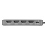 StarTech.com QUAD-USB-HDMI-ADAPT laptop dock/port replicator Wired USB 3.2 Gen 1 (3.1 Gen 1) Type-C Gray