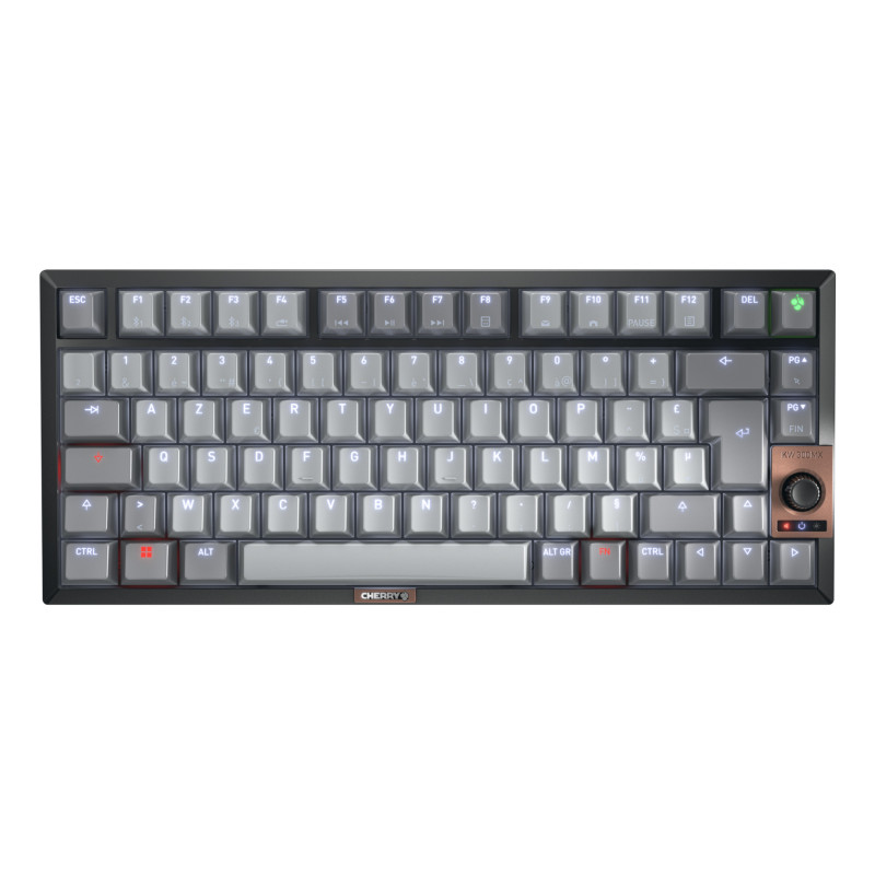 CHERRY KW 300W MX keyboard Home USB + Bluetooth AZERTY French Black, Copper, Gray