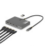 StarTech.com Adaptateur USB-C vers Station de Travail Quadruple Écran, DisplayPort 4K 60Hz, Passage PD 140W pour le Chargement