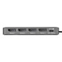 StarTech.com QUAD-USB-DP-ADAPT laptop dock/port replicator Wired USB 3.2 Gen 1 (3.1 Gen 1) Type-C Gray