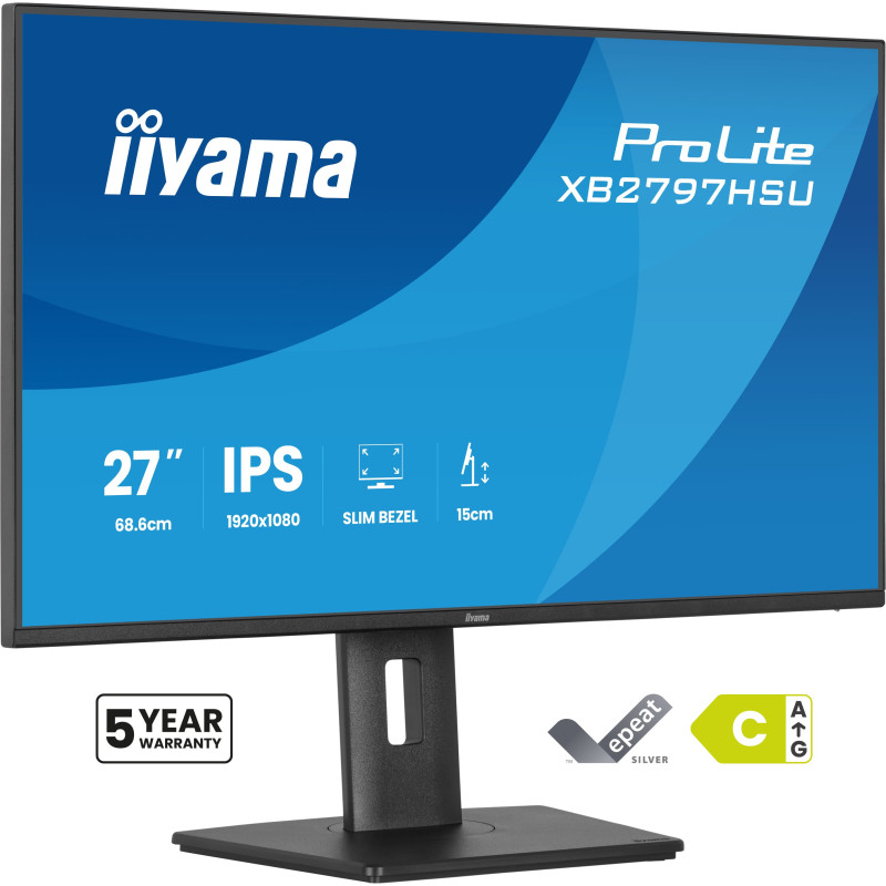 iiyama ProLite XB2797HSU-B1 computer monitor 27" 1920 x 1080 pixels Full HD LED Black