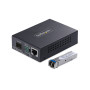 StarTech.com Convertisseur de Média Gigabit Ethernet Cuivre vers Fibre Optique, SM LC, 40 km, 10/100/1000 Mbps, RJ45 vers LC,