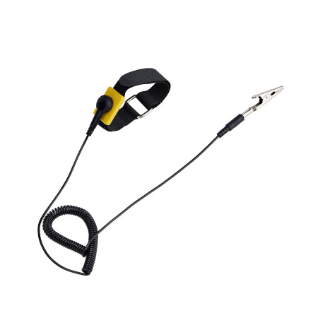 StarTech.com Bracelet Antistatique avec Câble de Mise à la Terre, Bande ESD Safe avec Cordon Détachable de 1,5m, Prévient les