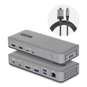 StarTech.com 201UE-USBC-DOCK laptop dock port replicator Wired USB 3.2 Gen 2 (3.1 Gen 2) Type-C Gray