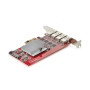 StarTech.com Carte PCIe USB-A à 4 Ports, USB 3.2 10 Gbps, Carte d'Extension PCI Express 3.0, 4 Contrôleurs USB Indépendants,