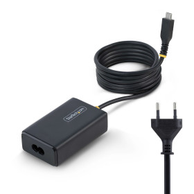 StarTech.com Chargeur USB-C 65W pour Ordinateur Portable, Câble USB-C Attaché de 1,5m, Bloc d'Alimentation pour Dell, XPS, HP