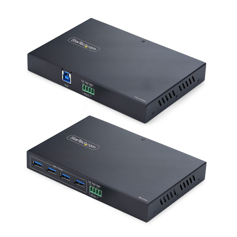 StarTech.com Extension USB 3.0 à 4 Ports sur Ethernet Jusqu'à 100m via un Câble RJ45 Cat6a / Cat7 / Cat8, Extension pour