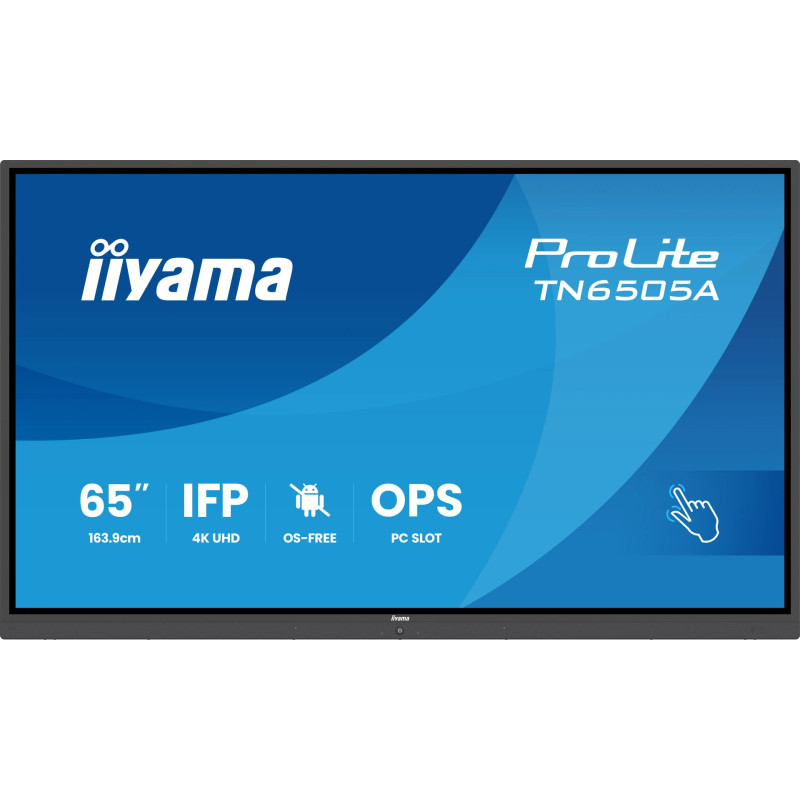 iiyama TN6505A-B1AG signage display Interactive flat panel 64.5" 500 cd/m² 4K Ultra HD Black Touchscreen