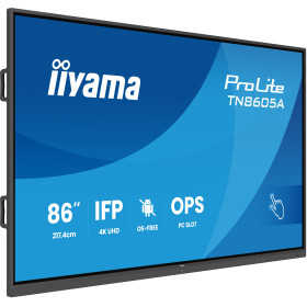 iiyama TN8605A-B1AG signage display Interactive flat panel 85.6" 500 cd/m² 4K Ultra HD Black Touchscreen