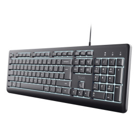 Trust Primo Beleuchtete clavier maison/bureau USB AZERTY Français Noir