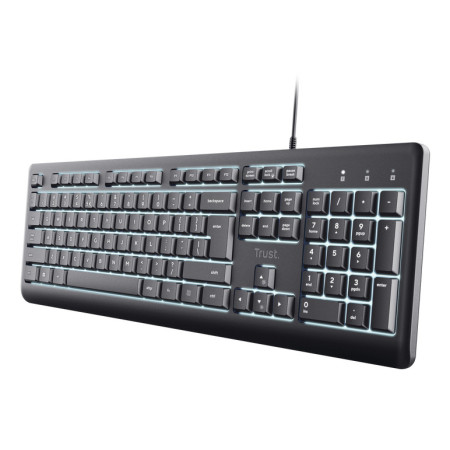 Trust Primo Beleuchtete clavier maison/bureau USB AZERTY Français Noir