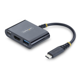 StarTech.com Adaptateur Multiport USB-C vers HDMI avec Charge PD 140W, HDMI 4K 60Hz, Hub USB 5 Gbps, Mini Dock pour MacBook /
