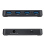 StarTech.com Hub USB-A à 4 Ports, 5 Gbps, Auto-Alimenté, Câble Hôte USB-C et USB-A 2 en 1, 1 Port de Chargement BC 1.2,