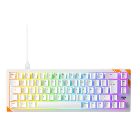 CHERRY K5 PRO TMR COMPACT clavier Gaming USB AZERTY Français Orange, Blanc