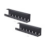 StarTech.com Lot de 2 Bacs de Gestion des Câbles sous Bureau, Longueur 106cm (53cm par Plateau), Organiseur de Câbles