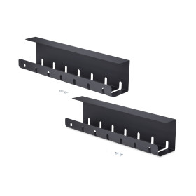 StarTech.com Lot de 2 Bacs de Gestion des Câbles sous Bureau, Longueur 106cm (53cm par Plateau), Organiseur de Câbles