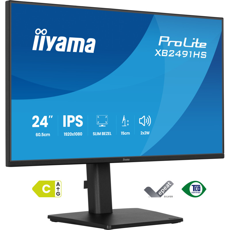 iiyama ProLite XB2491HS-B1 computer monitor 23.8" 1920 x 1080 pixels Full HD LCD Black