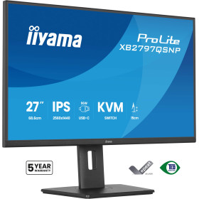 iiyama ProLite XB2797QSNP-B1 écran plat de PC 68,6 cm (27") 2560 x 1440 pixels Quad HD LCD Noir