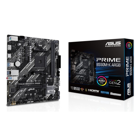 ASUS PRIME B550M-K ARGB AMD B550 Emplacement AM4 micro ATX
