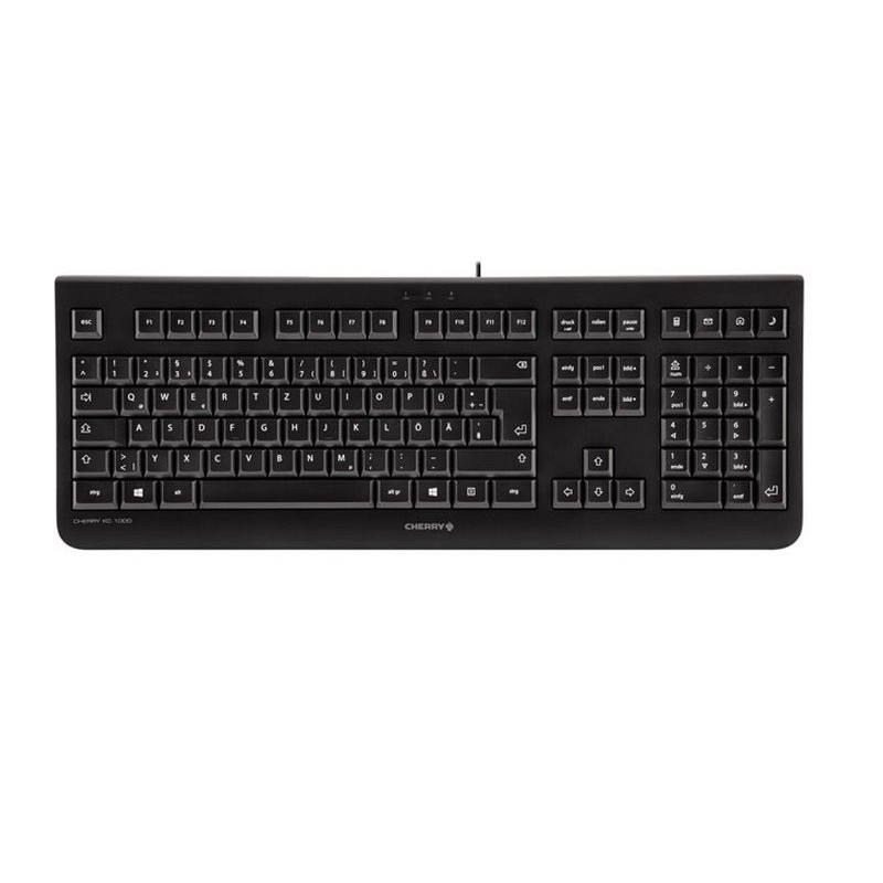 CHERRY KC 1000 keyboard Office USB QWERTY Spanish Black