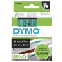 DYMO D1 étiquettes autocollantes authentiques | rouleau de 12 mm x 7 m | impression en noir sur fond vert | pour étiqueteuses