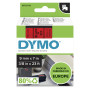DYMO D1 étiquettes autocollantes authentiques | rouleau de 9 mm x 7 m | impression en noir sur fond rouge | autocollantes |