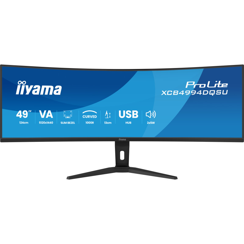 iiyama ProLite XCB4994DQSU-B1 computer monitor 49" 5120 x 1440 pixels Dual QHD LCD Black