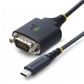 StarTech.com 1P1FFC-USB-C-SERIAL serial cable Black 11.8" (0.3 m) USB Type-C RS-232
