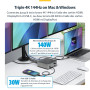 StarTech.com Dock Thunderbolt 5, Double 8K 60Hz, Triple 4K pour Windows, Jusqu'à Double 6K 60Hz pour Mac - Station d'Accueil