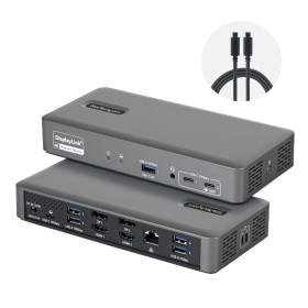 StarTech.com 194UE-USBC-SMARTDOCK station d'accueil Avec fil USB 3.2 Gen 2 (3.1 Gen 2) Type-C Gris