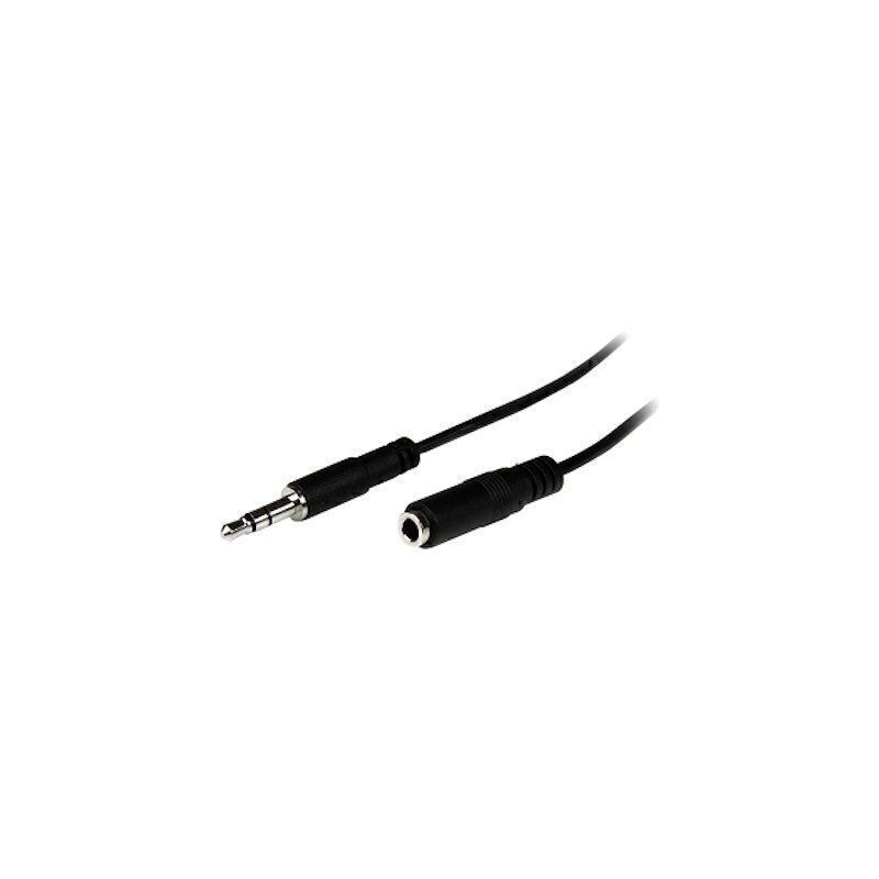 StarTech.com MU1MMFS 1m Slim 3.5mm Stereo Audio Extension Cable - M/F