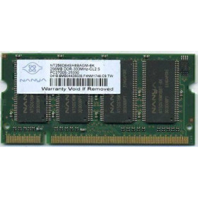 Nanya SO-DIMM DDR-SDRAM 256 MB PC2700 - NT256D64SH8C0GM-6K