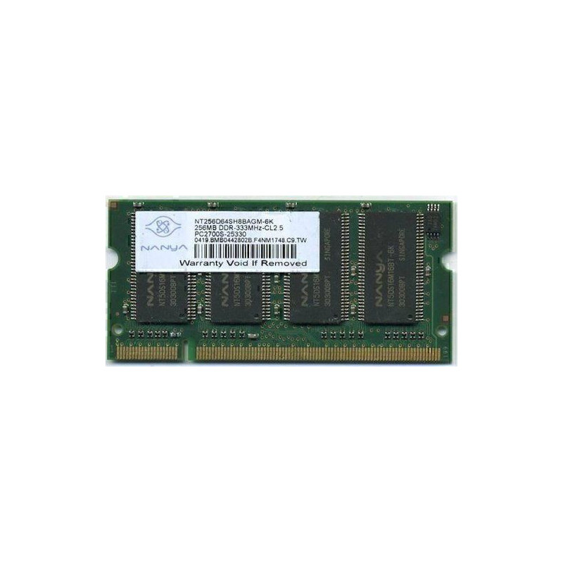 Nanya SO-DIMM DDR-SDRAM 256 Mo PC2700 - NT256D64SH8C0GM-6K