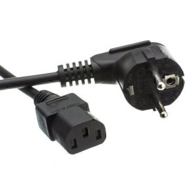 Europe Mains Cable 2P + T Male/IEC C13 Plug - 1.80m - Black Color