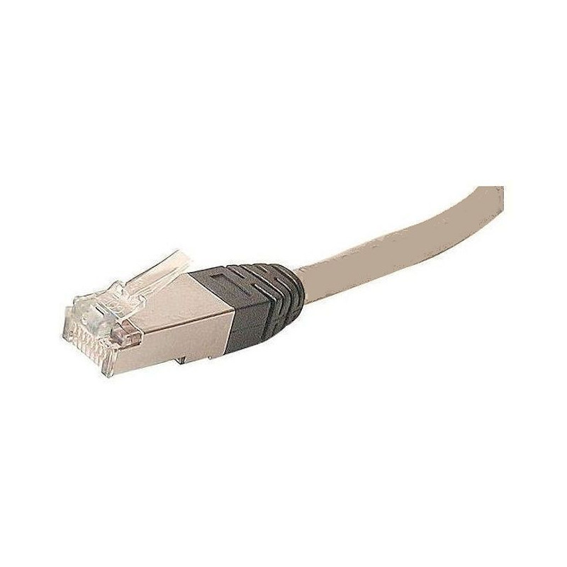 Cordon RJ45 patch FTP CAT 5e Croisé Beige - 10.00 m