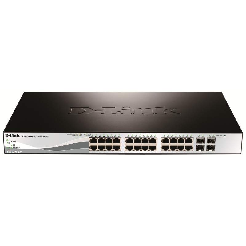 D-Link DGS-1210-28P Géré L2 Gigabit Ethernet (10/100/1000) Connexion Ethernet, supportant l'alimentation via ce port (PoE) 1U