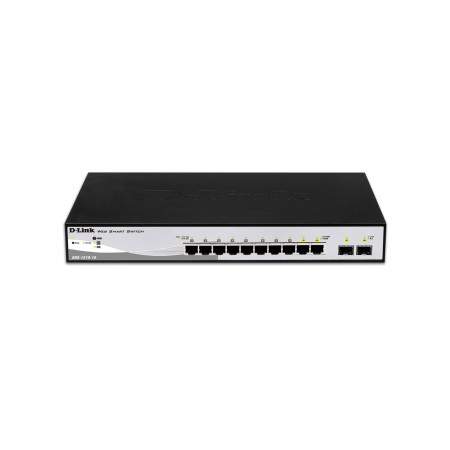 D-Link DGS-1210-10 Géré L2 Gigabit Ethernet (10/100/1000) 1U Noir, Gris