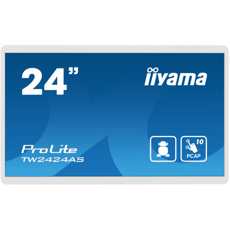 iiyama TW2424AS-W1 signage display Digital signage flat panel 23.8" Wi-Fi 250 cd/m² 4K Ultra HD Black Touchscreen Built-in